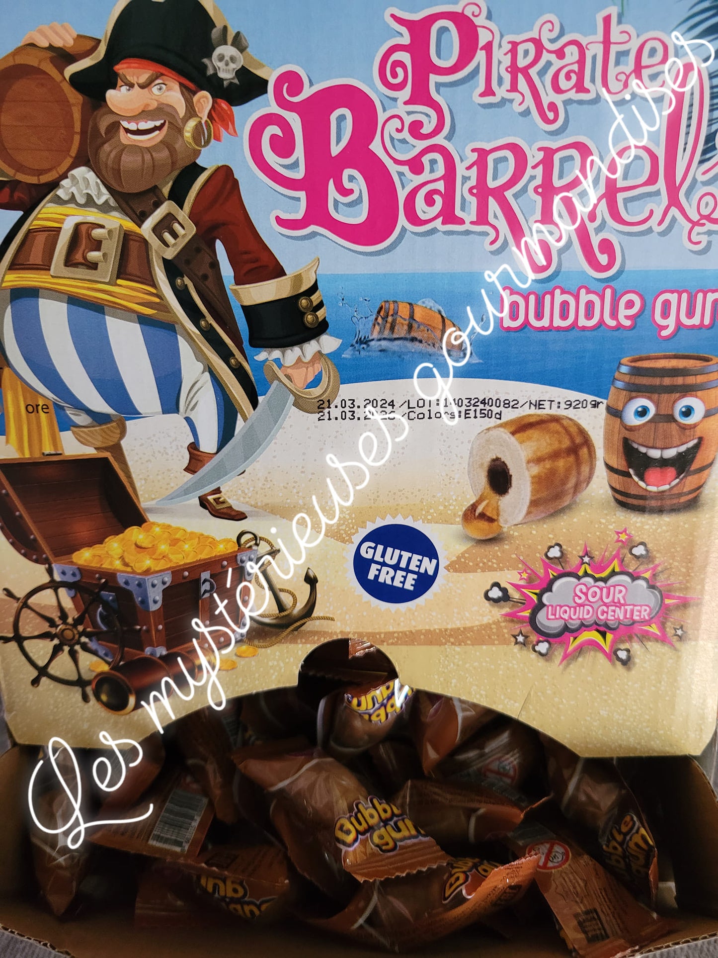 Bubble Gum Pirate Barrels (Lot de 10)